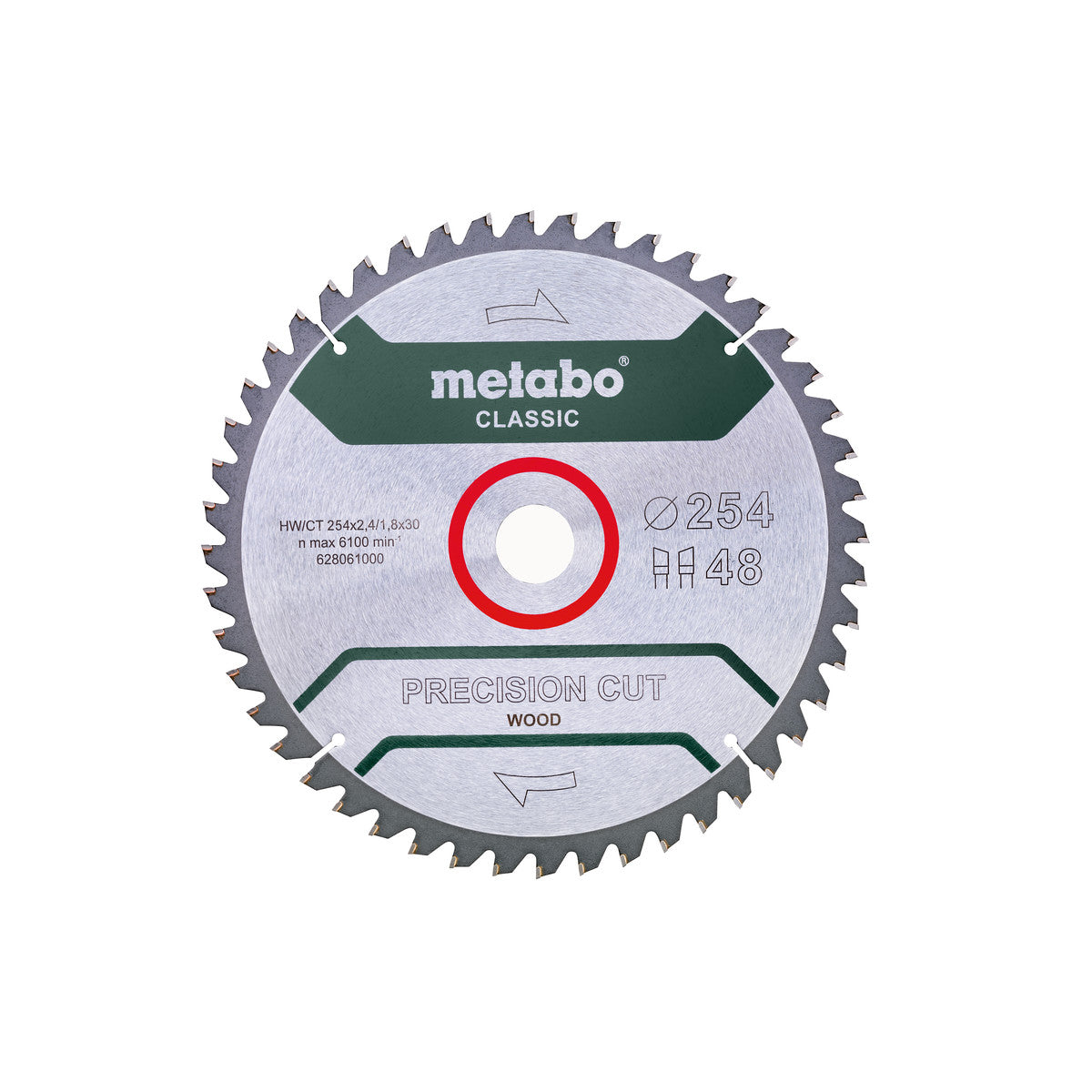  Metabo Lame De Scie Circulaire Bois ø254x30x2.4 48Dts Precision Cut (628061000)