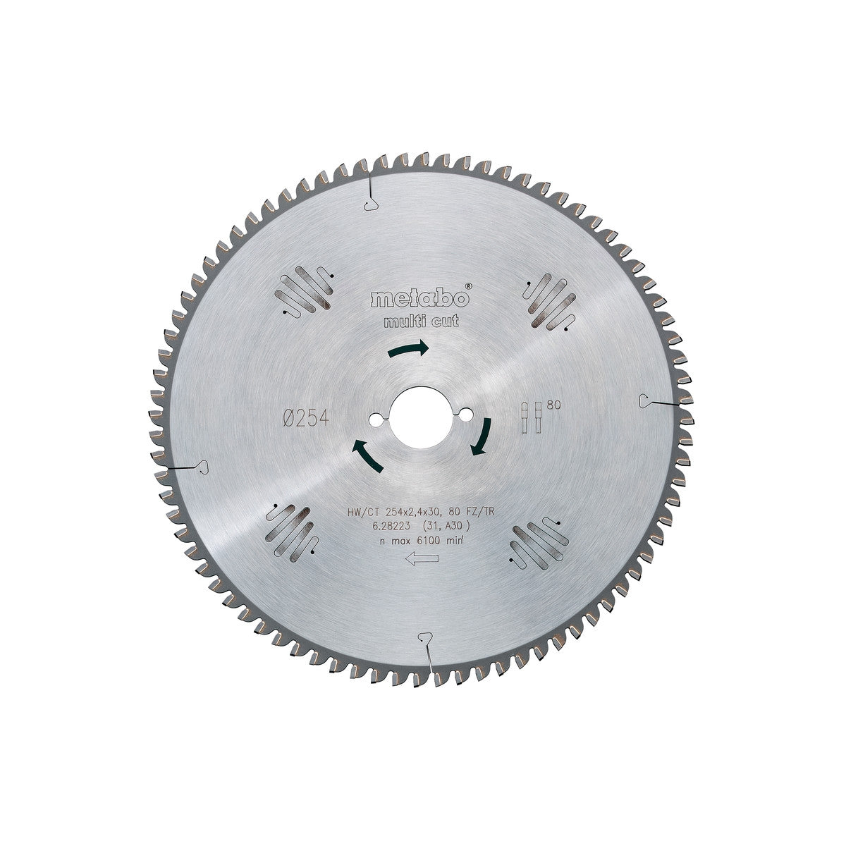  Metabo Lame De Scie Circulaire ø254x30x2.4 80Dts Bois & Alu Multi Cut
