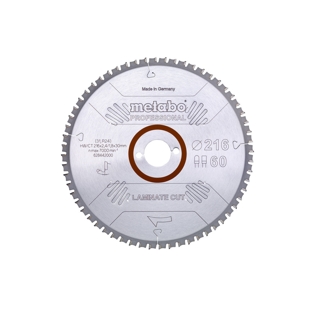  Metabo Lame De Scie Circulaire Pour Bois Stratifié ø216x30 60Dts "Laminate Cute" (628442000)