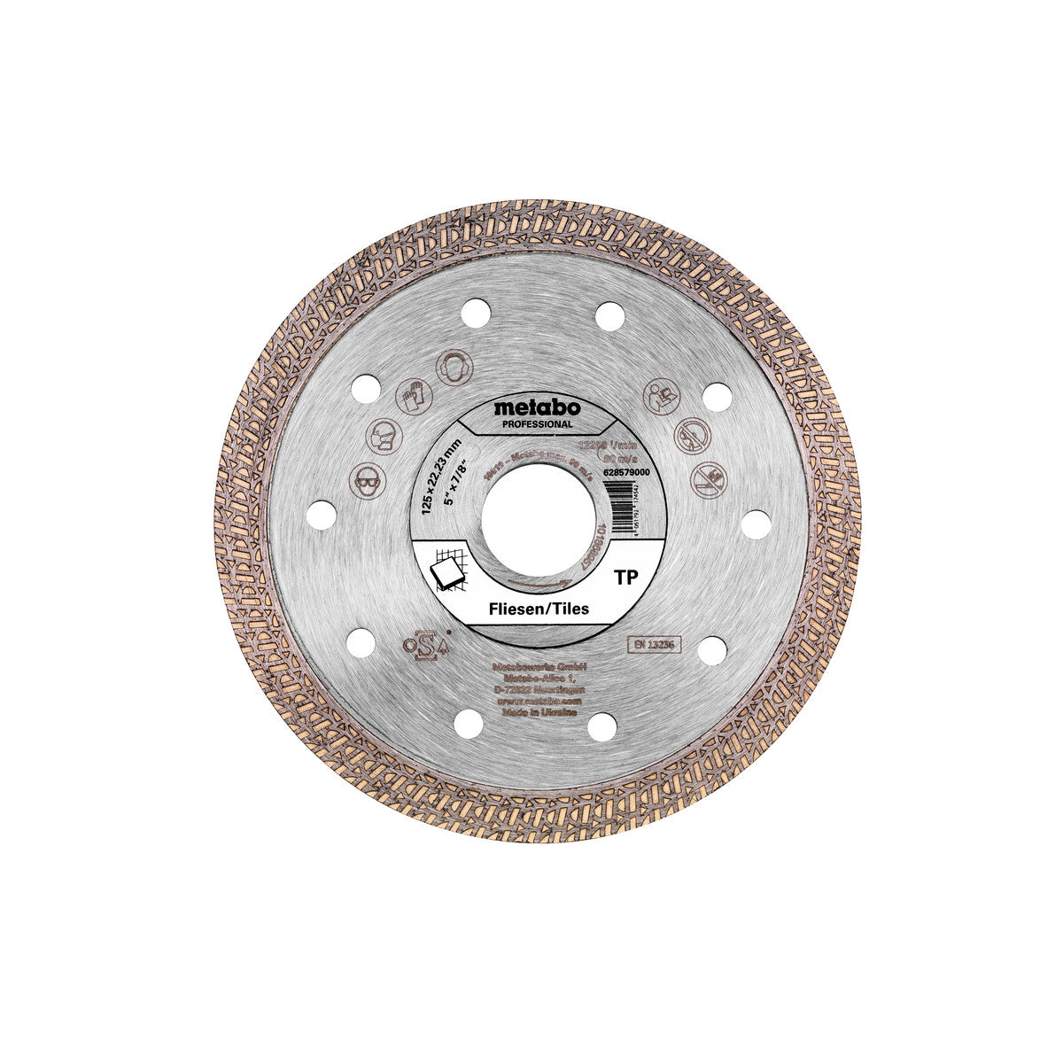 Metabo Meule De Tronçonnage Diamantée Carrelage Professional 125x22,23mm (628579000)