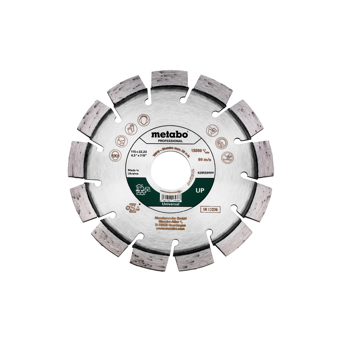  Metabo Meule De Tronçonnage Diamantée Universel Professional 115x22,23mm (628558000)