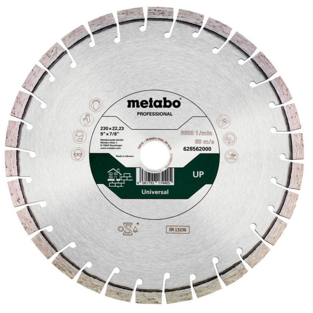  Metabo Meule De Tronçonnage Diamantée Universel Professional 230x22,23mm (628562000)