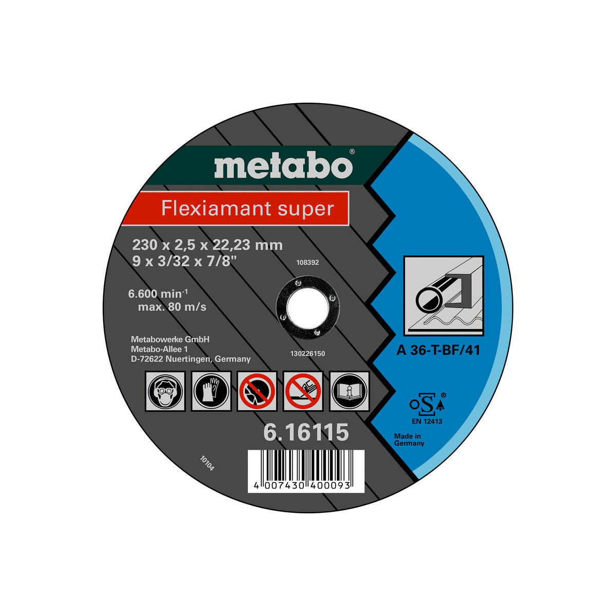  Metabo Meule Universelle ø230x2.5mm Flexiamant Super (616103000)