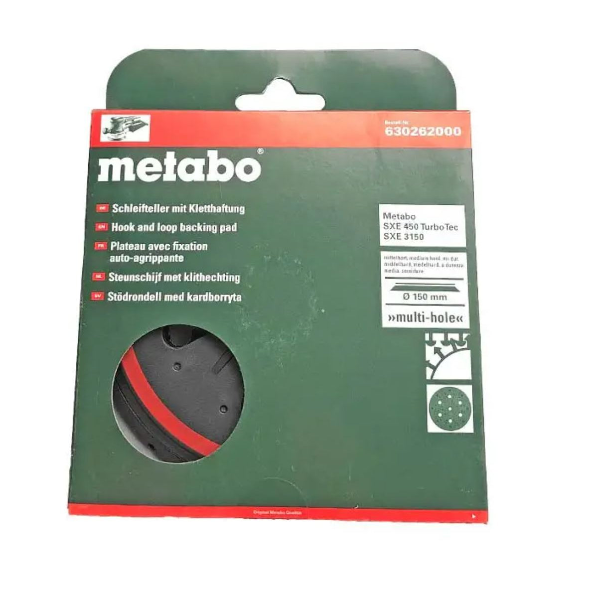 Metabo Plateau De Ponçage à Fixation Auto-agrippante ø150mm SXE 450, SXE 3150 (630262000)