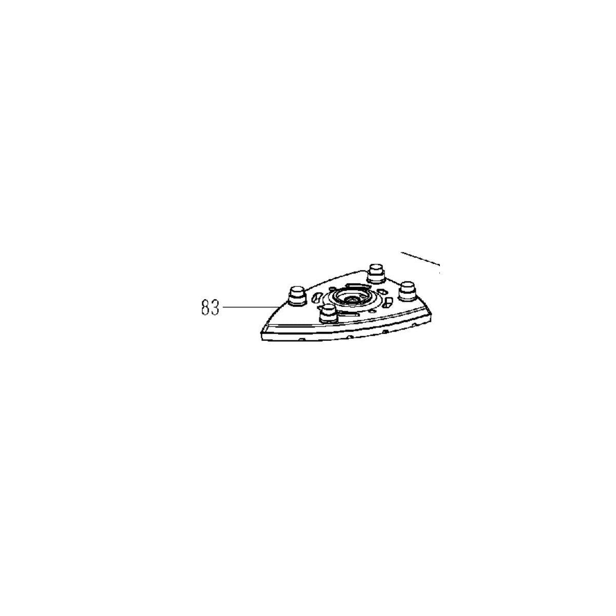  Metabo Plateau De Ponçage Avec Fixation Auto-agrippante Velcro Pour Ponceuse SMA12BL (344102820)