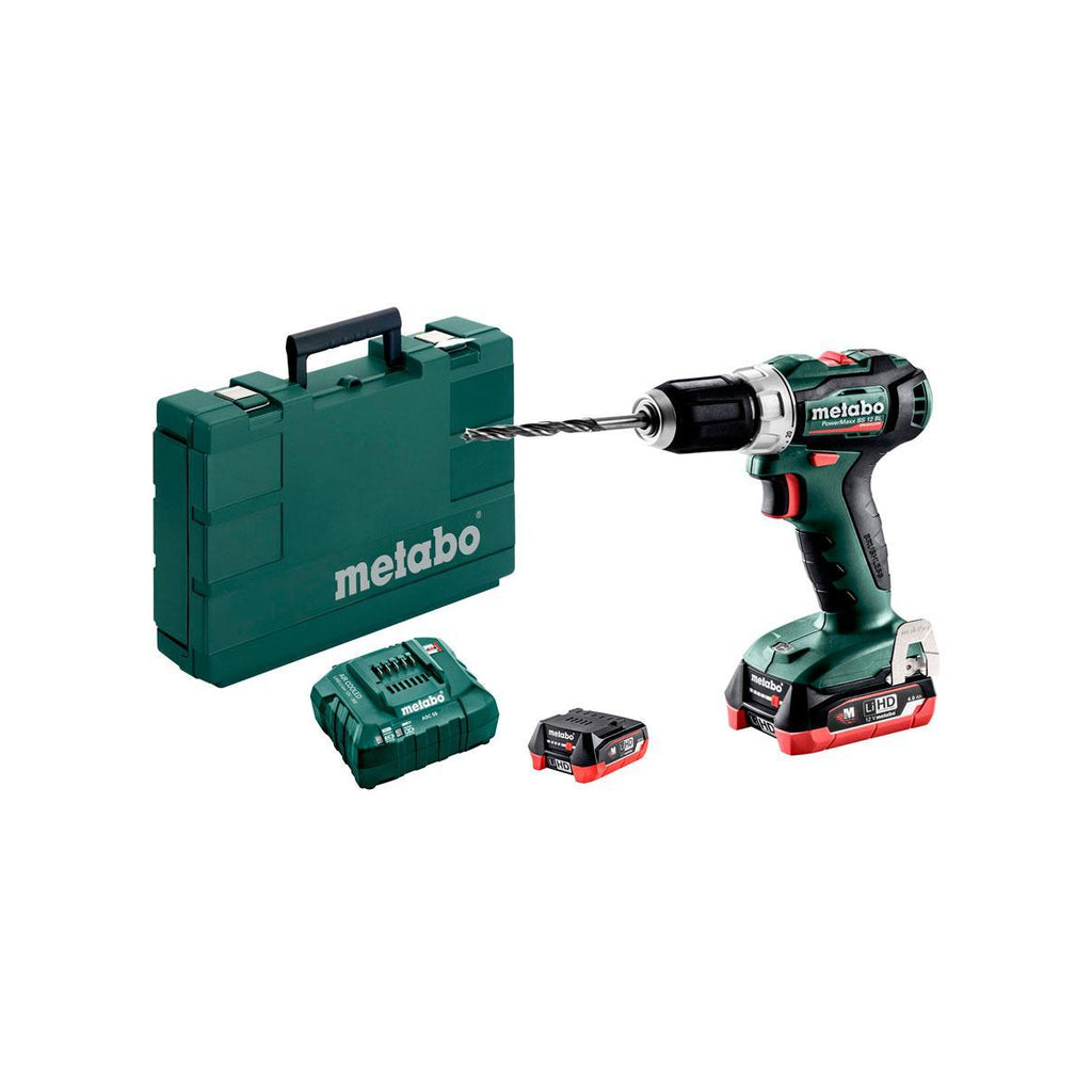  Metabo PowerMaxx BS 12 BL Perceuse, Visseuse 12V 2x4Ah Li-ion LIHD (601038800)
