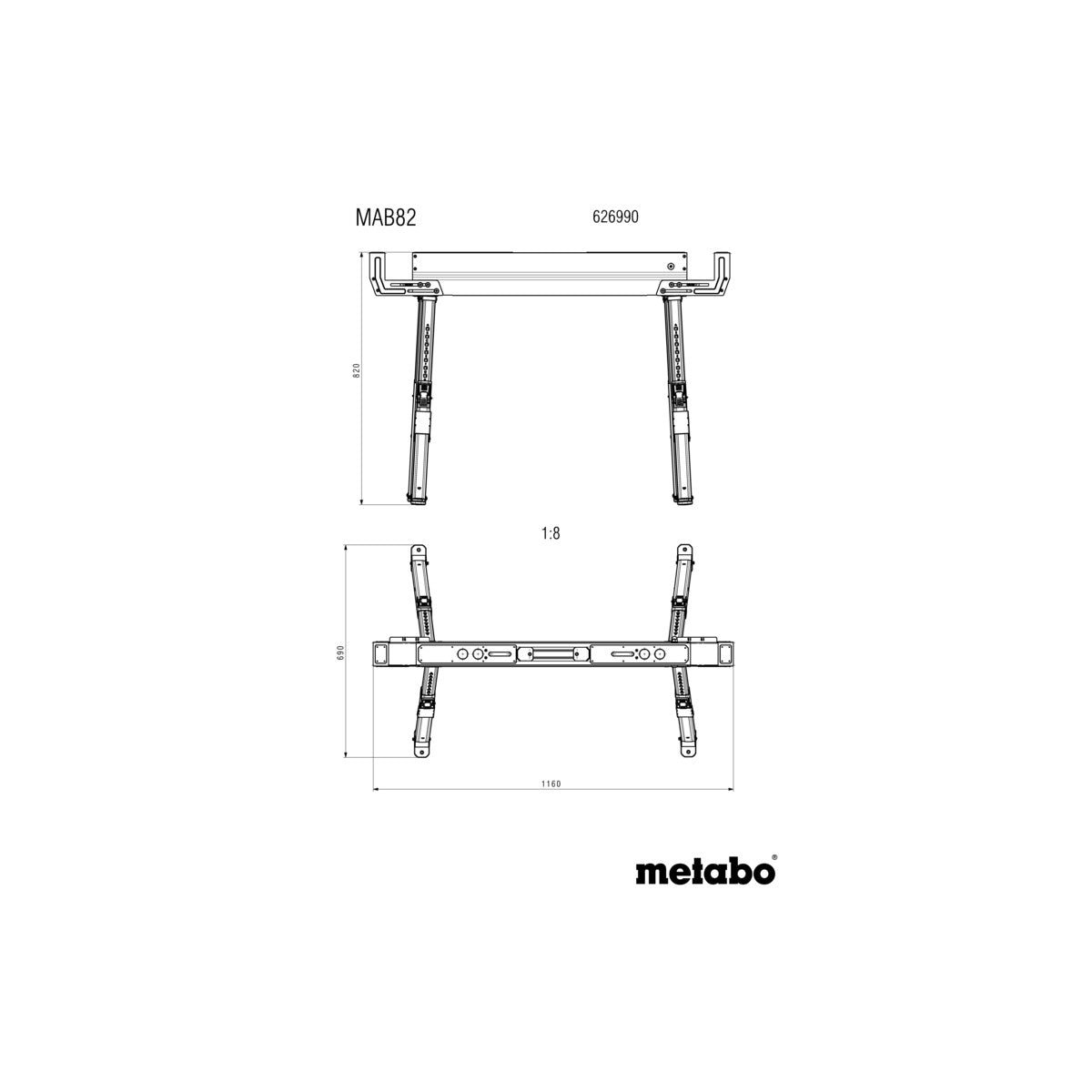  Metabo Set De Support De Travail MAB 82 (626990000)