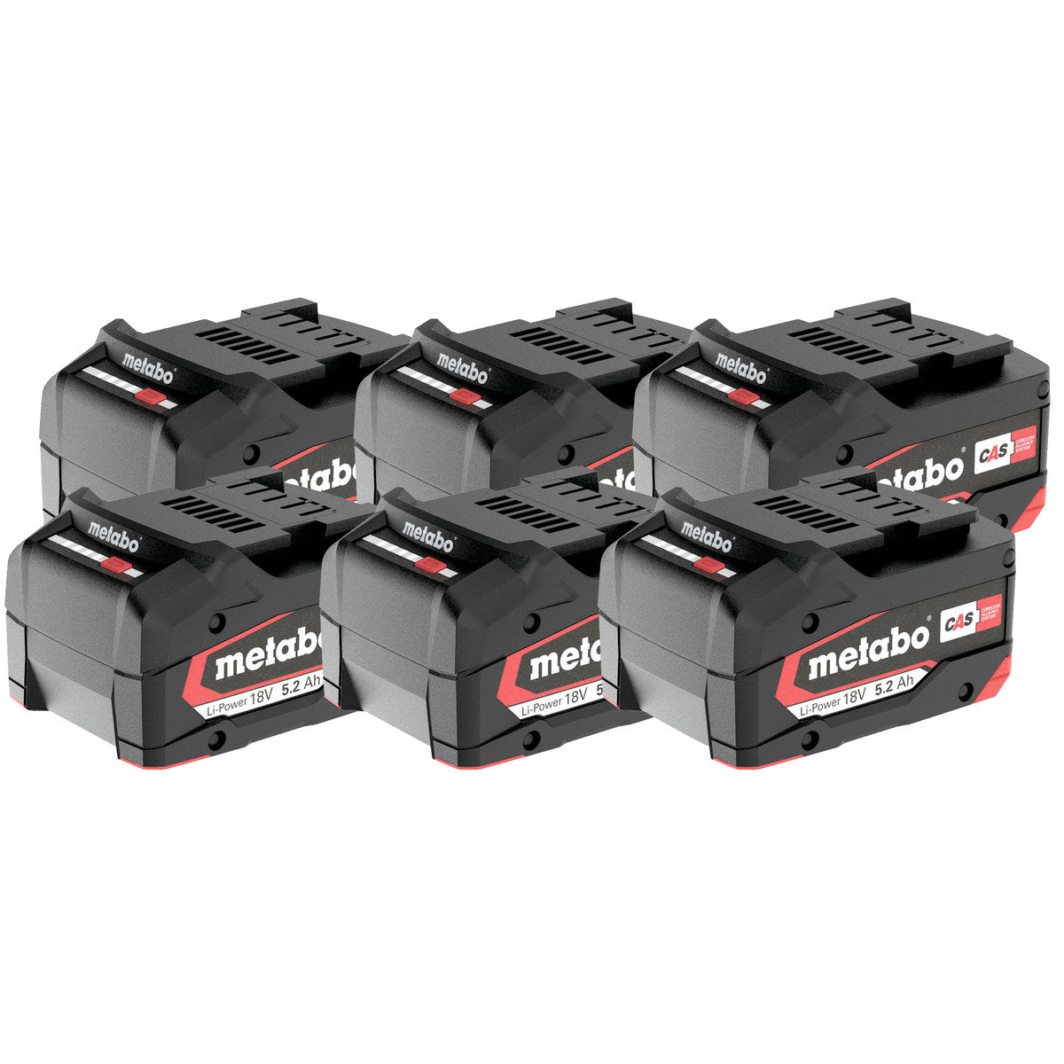  Metabo Set De X6 Batteries 18V 5.2Ah Li-ion Li-power Avec Témoin De Charge (625152000)