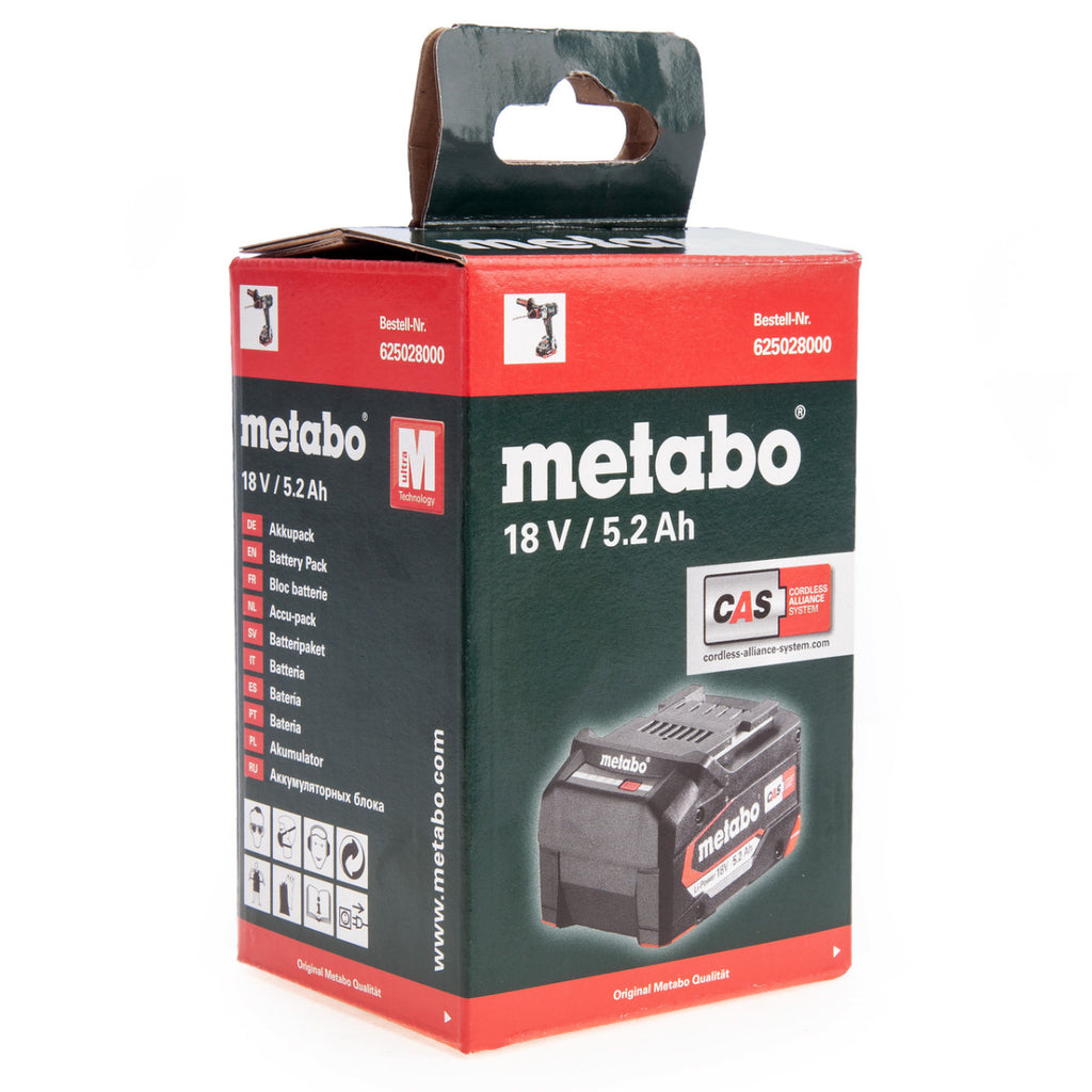  Metabo Set De X6 Batteries 18V 5.2Ah Li-ion Li-power Avec Témoin De Charge (625152000)