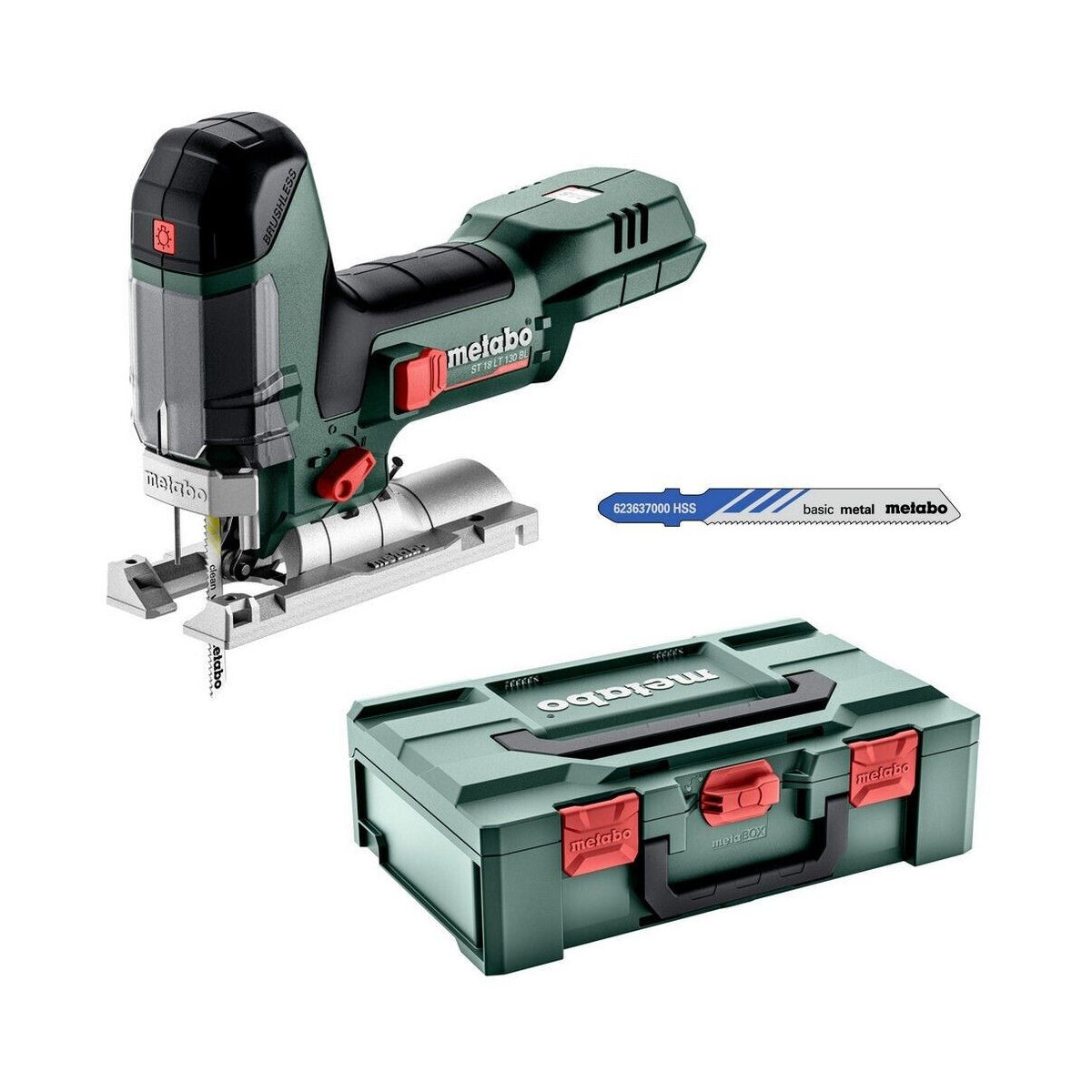  Metabo ST 18 LT 130 BL Scie Sauteuse Sans Fil 18V Avec Coffret MetaBOX 145 L (601054840)
