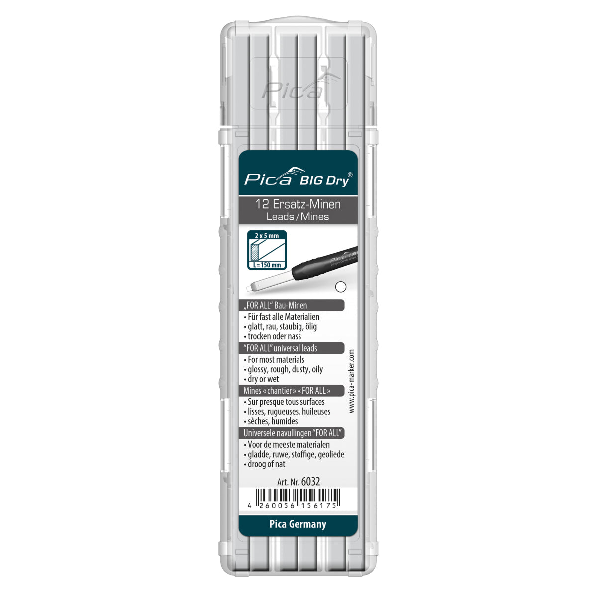  Pica BIG Dry Mines De Rechange Blanc 6032