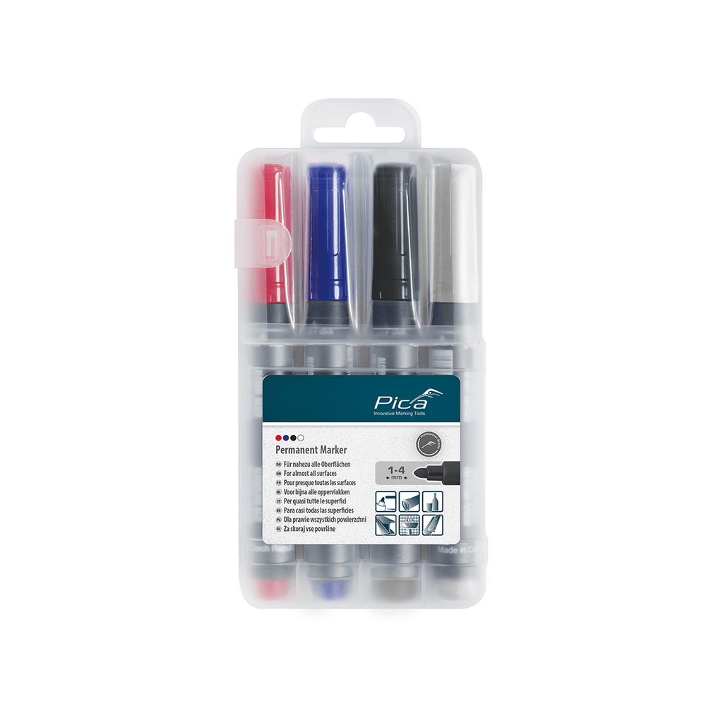  Pica CLASSIC 520 Set De 4 Marqueurs Permanent 4 Couleurs 520/04