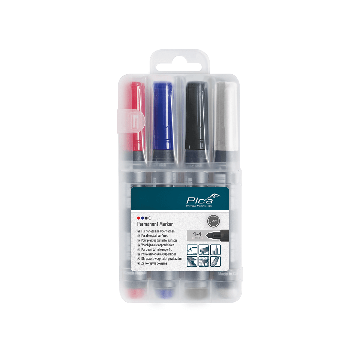 Pica CLASSIC 520 Set De 4 Marqueurs Permanent 4 Couleurs 520/04