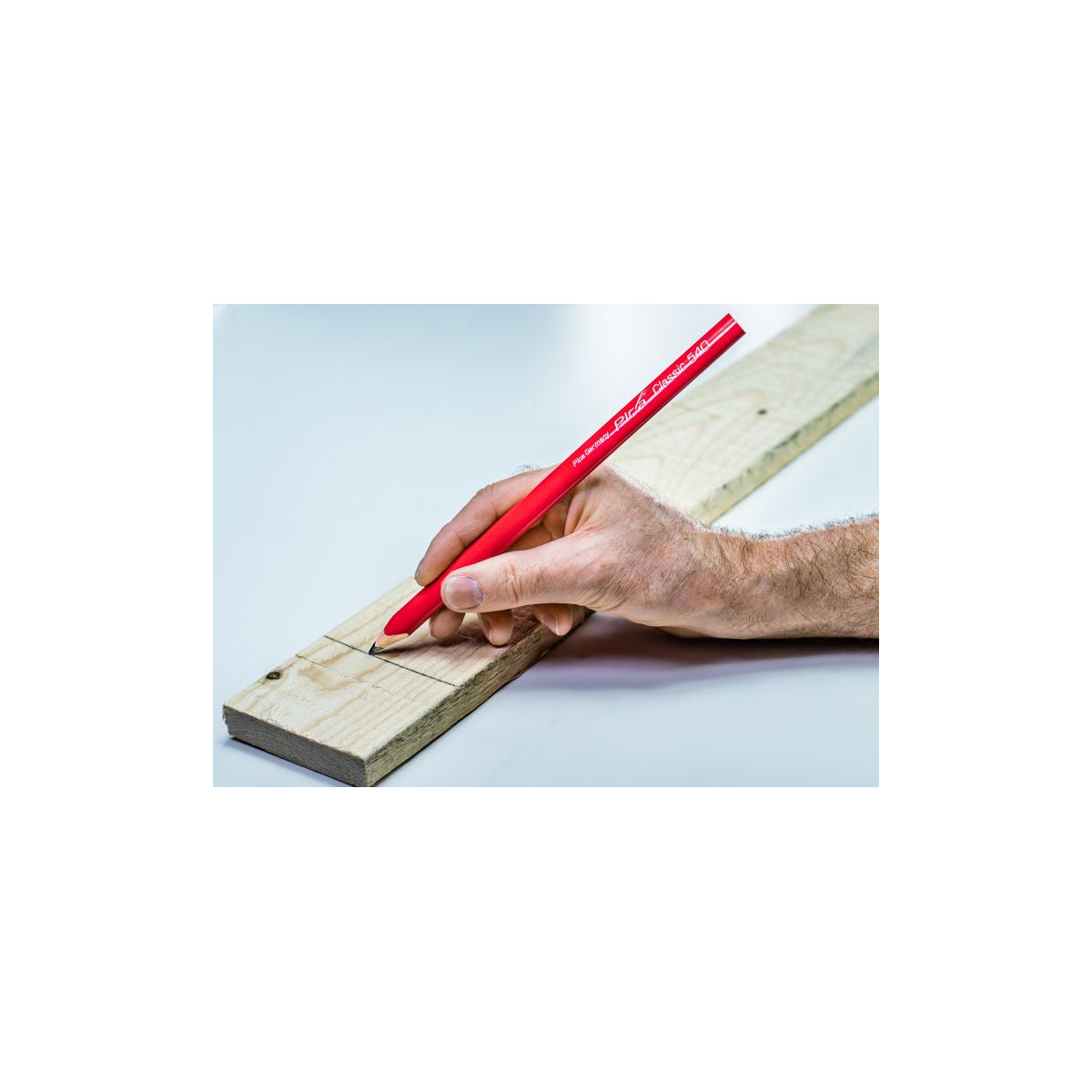  Pica Classic 540 Boite De 100 Crayons De Charpentier, Ovale, Rouge, 24cm 540/24-100