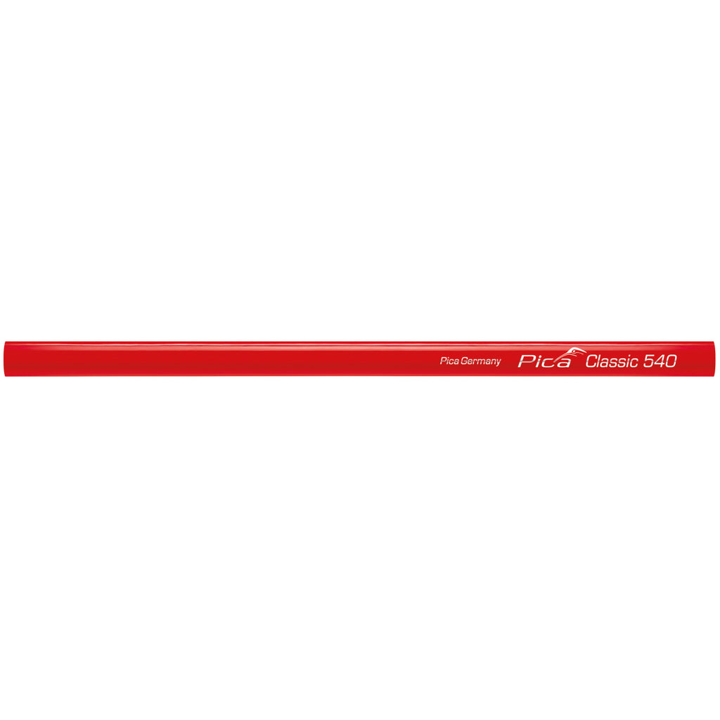  Pica Classic 540 Boite De 100 Crayons De Charpentier, Ovale, Rouge, 24cm 540/24-100