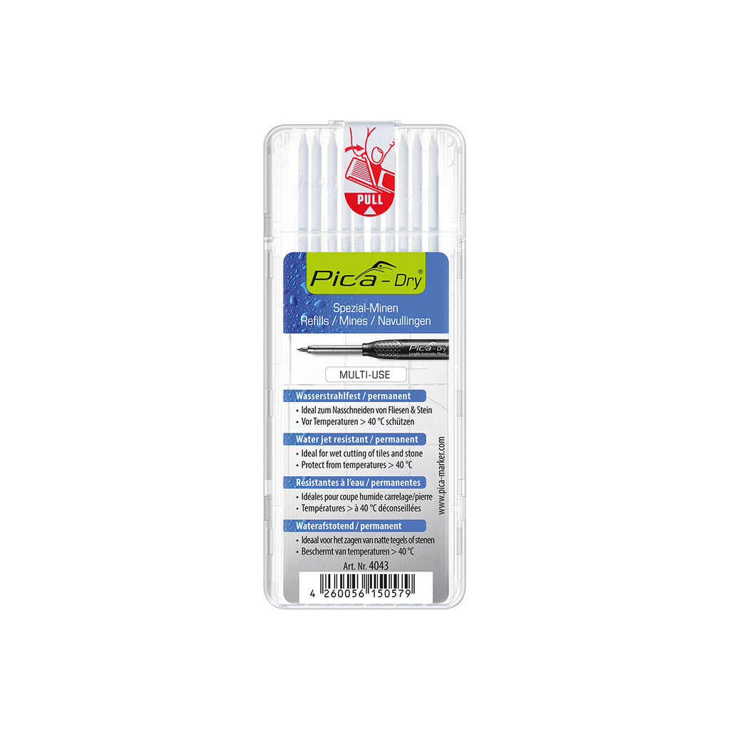 Pica DRY 10 Mines De Rechange Blanc Polyvalente & Résistantes à L'eau 4043