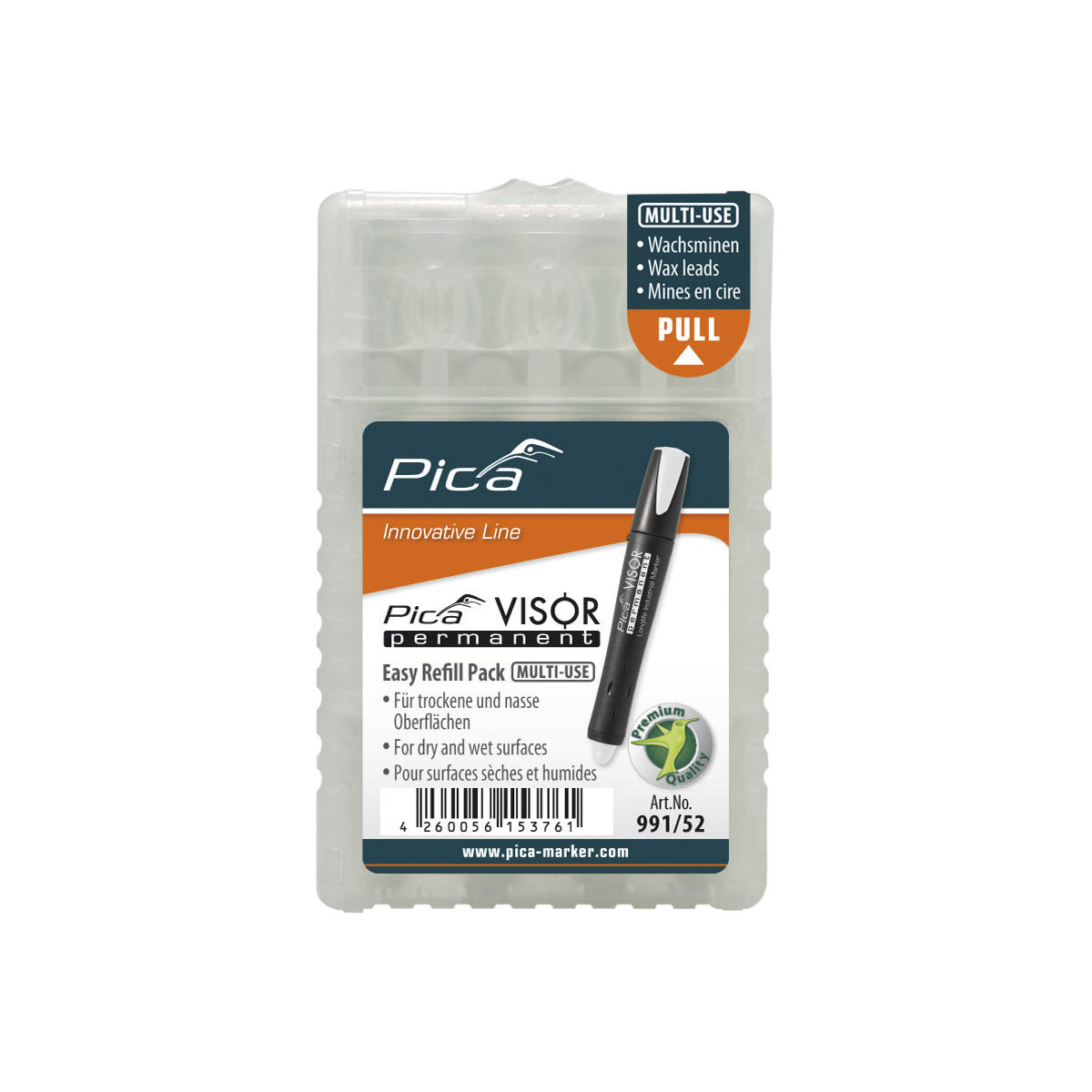  Pica VISOR Mines De Rechange Blanc Pour Marqueurs Permanent 991/52