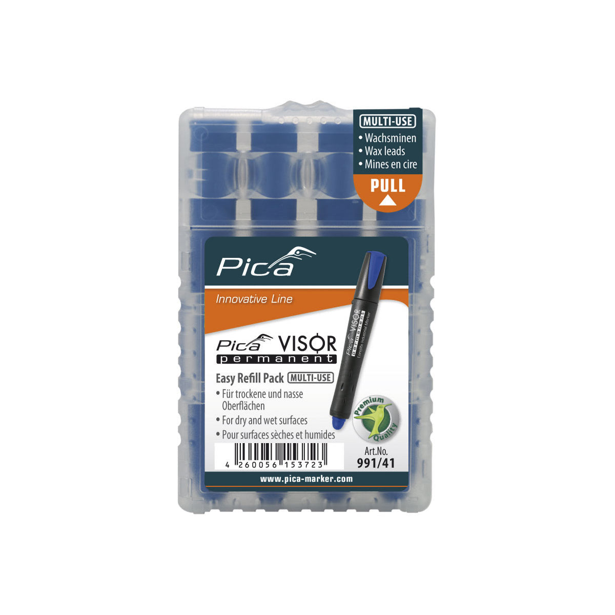  Pica VISOR Mines De Rechange Bleu Pour Marqueurs Permanent 991/41