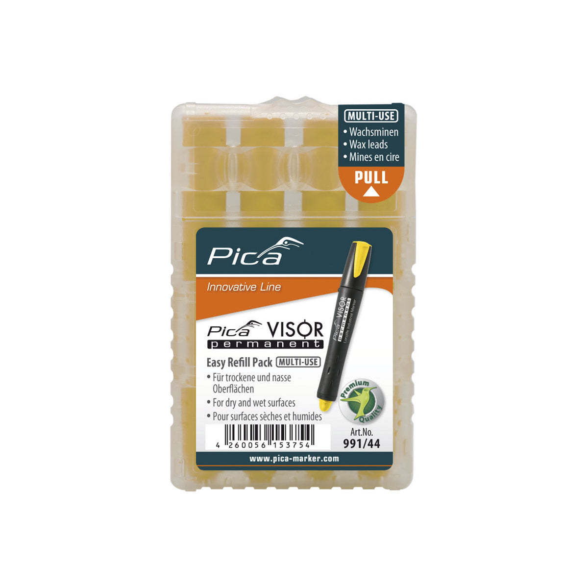  Pica VISOR Mines De Rechange Jaune Pour Marqueurs Permanent 991/44