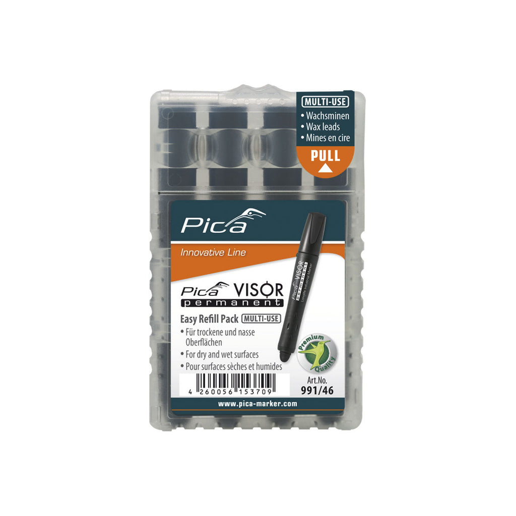  Pica VISOR Mines De Rechange Noir Pour Marqueurs Permanent 991/46