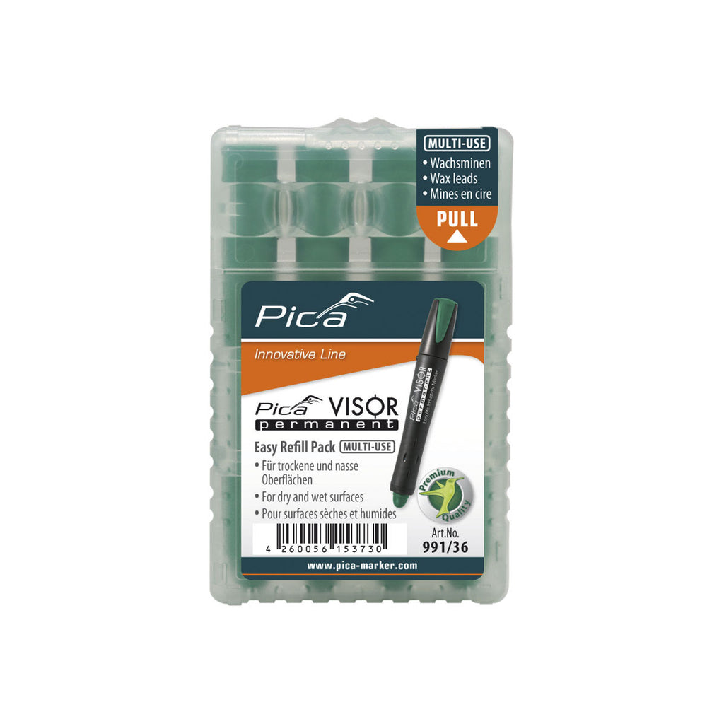  Pica VISOR Mines De Rechange Vert Pour Marqueurs Permanent 991/36
