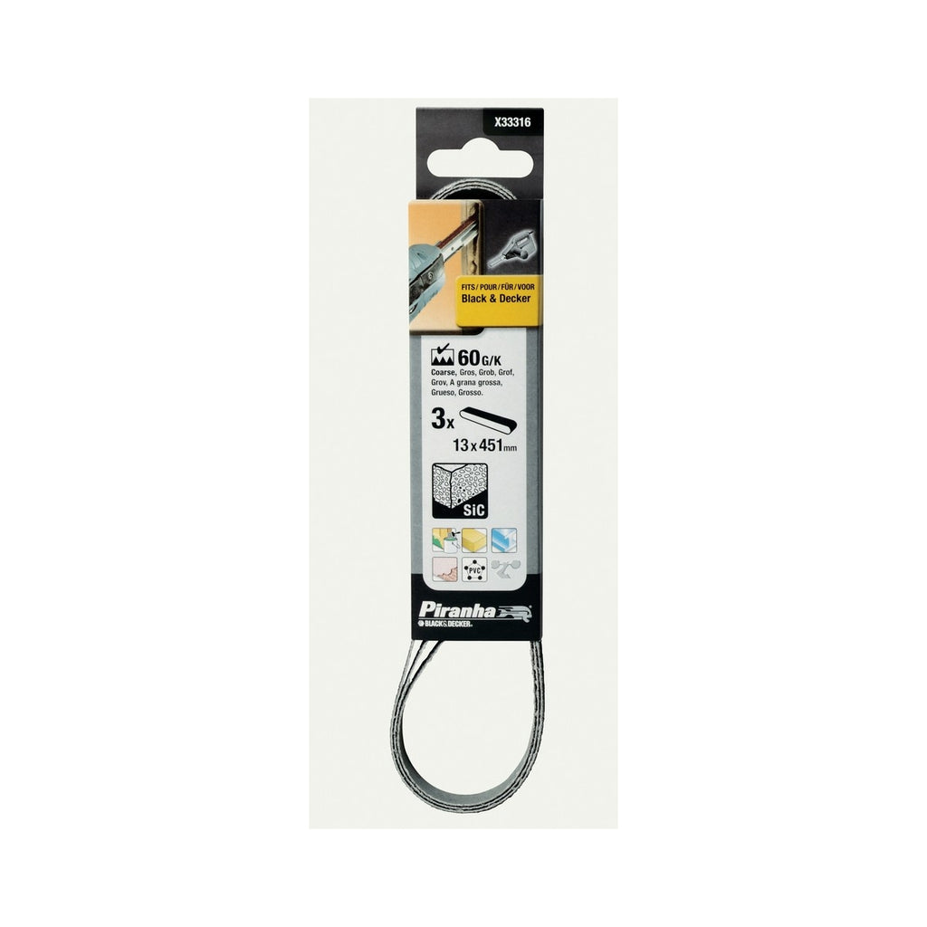  Piranha X3 Bandes 13x451mm Abrasives Powerfile Pour Ponceuse