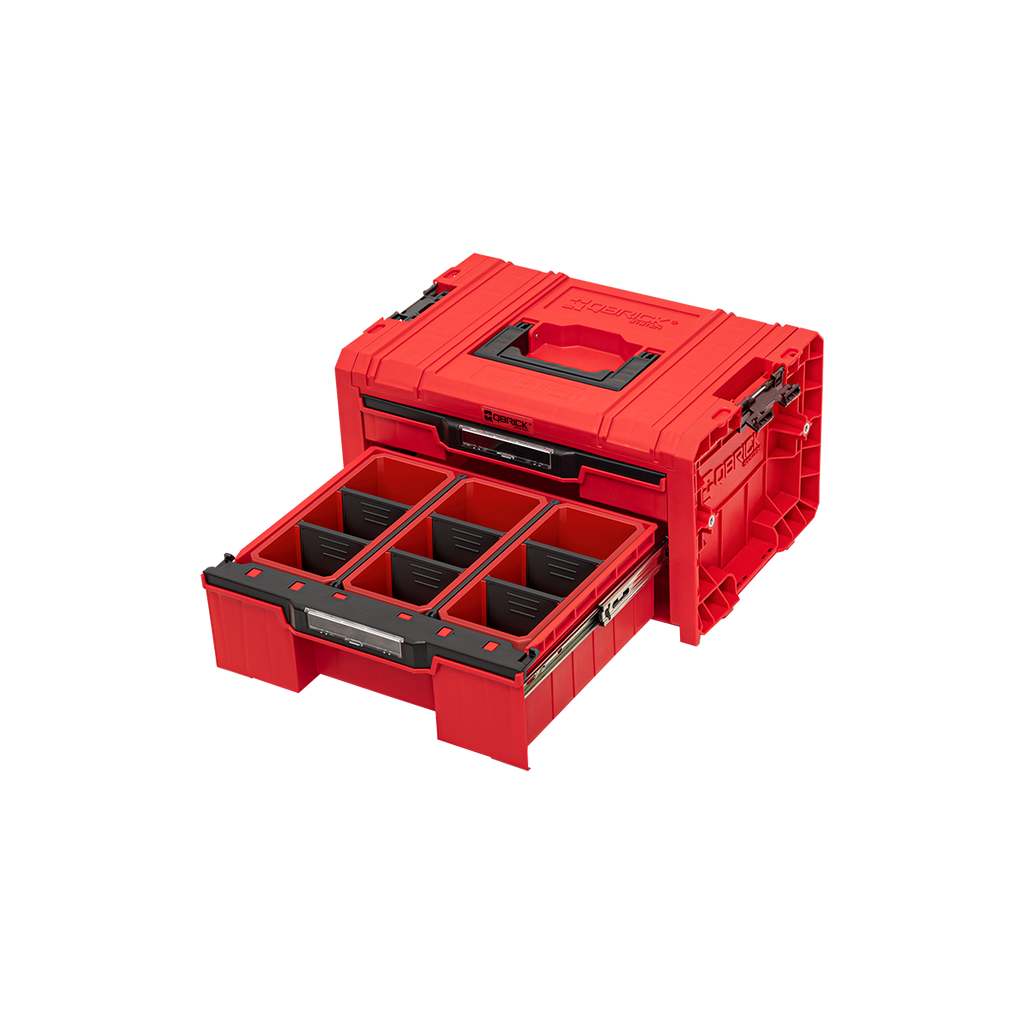  Qbrick System PRO Coffret à Outils 2 Tiroirs Expert RED 2.0 Ultra HD (SKRQPROD2E2CCZEPG003)