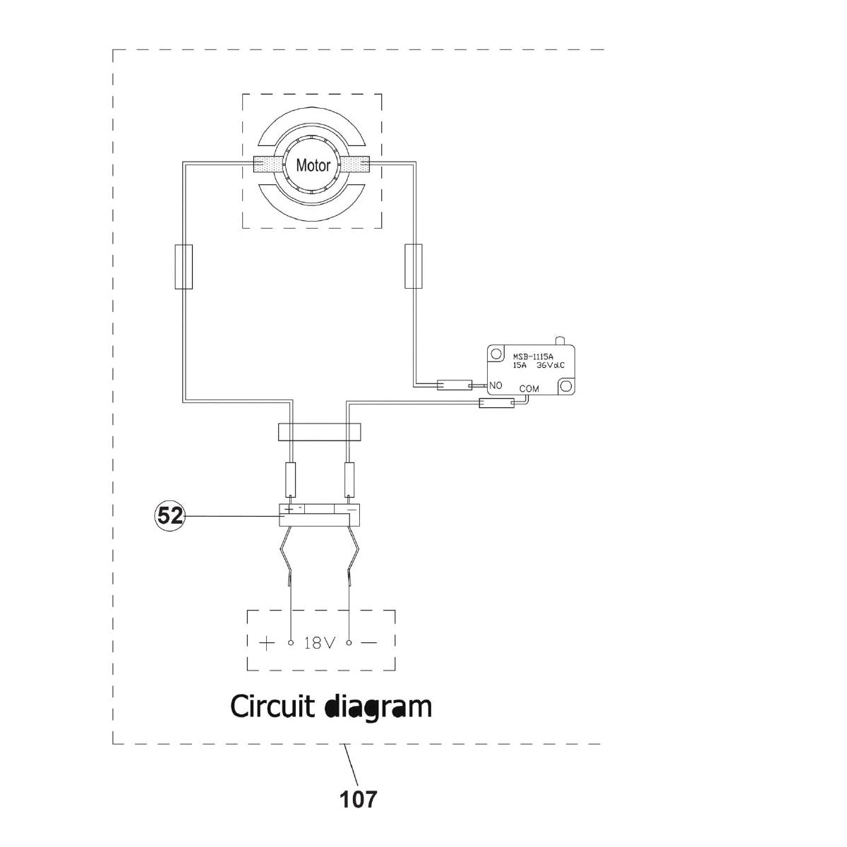  Ryobi Interrupteur MSB-1125G De Meuleuse R18AG-0, R18AG-L40S, R18AG-140S (5131037469)