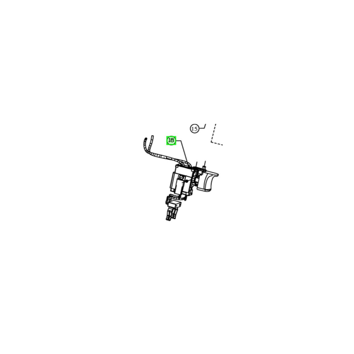  Ryobi Interrupteur Pour Perceuse 18V ONE+ R18DDPLL13S, R18DDP0, R18DDPNN15S, R18DDPLL13G (5131031873)
