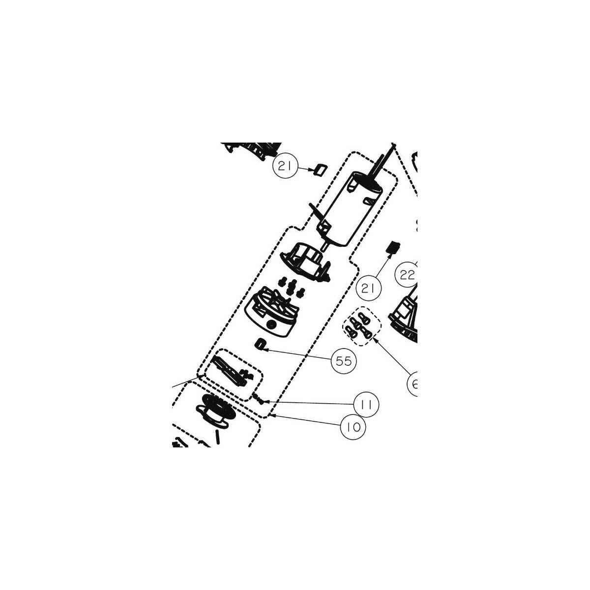  Ryobi Moteur Complet 18V Coupe-bordure RLT1830 (5131035564)
