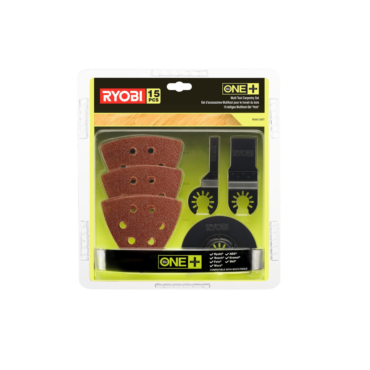  Ryobi Set D'accessoires Multitool Pour Le Travail Du Bois (5132002809)