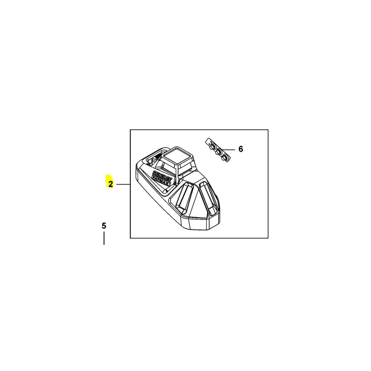  Stanley Carcasse Supérieur Pour Laser Multi-lignes (N536411)