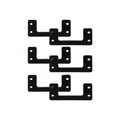  StealthMounts Cales De Montage Packout Milwaukee 6-pack NOIR OM-CL-BLK-6