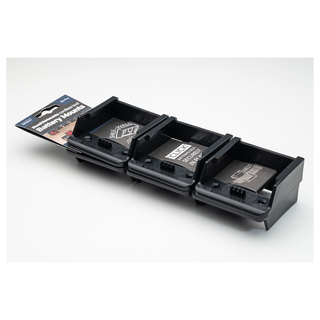  StealthMounts Supports De Batterie Bosch 18v 6-pack NOIR BM-BO18-6