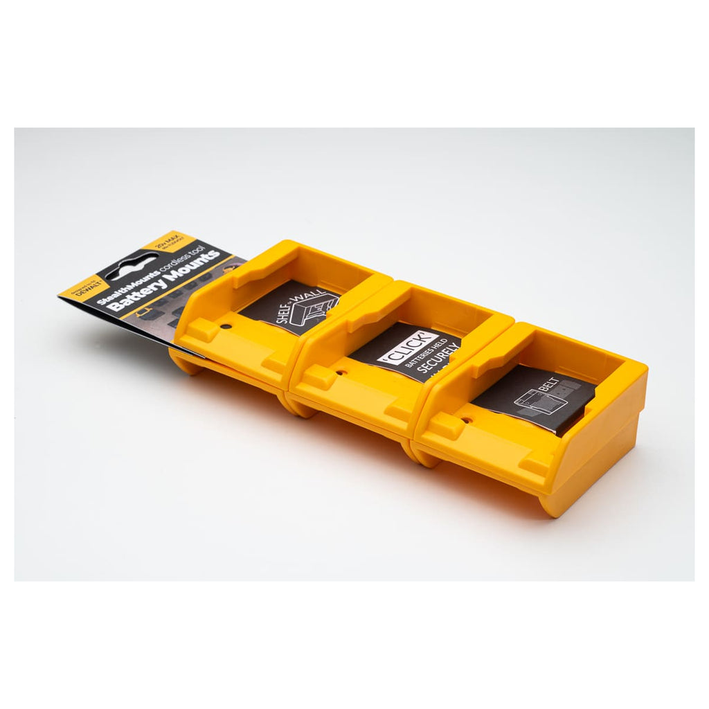  StealthMounts Supports De Batteries DeWalt 18V & 54V 6-pack JAUNE BM-DW20-YLW-6