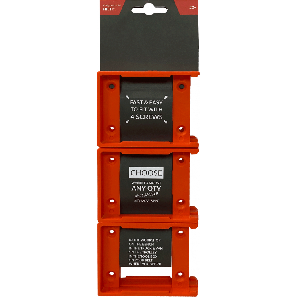  StealthMounts Supports De Batteries Hilti 22V 6-pack Orange BM-HT22-ORG-6