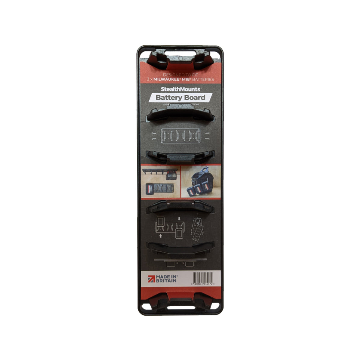  StealthMounts Supports De Batteries Milwaukee 18V M18 BD-MW18-1