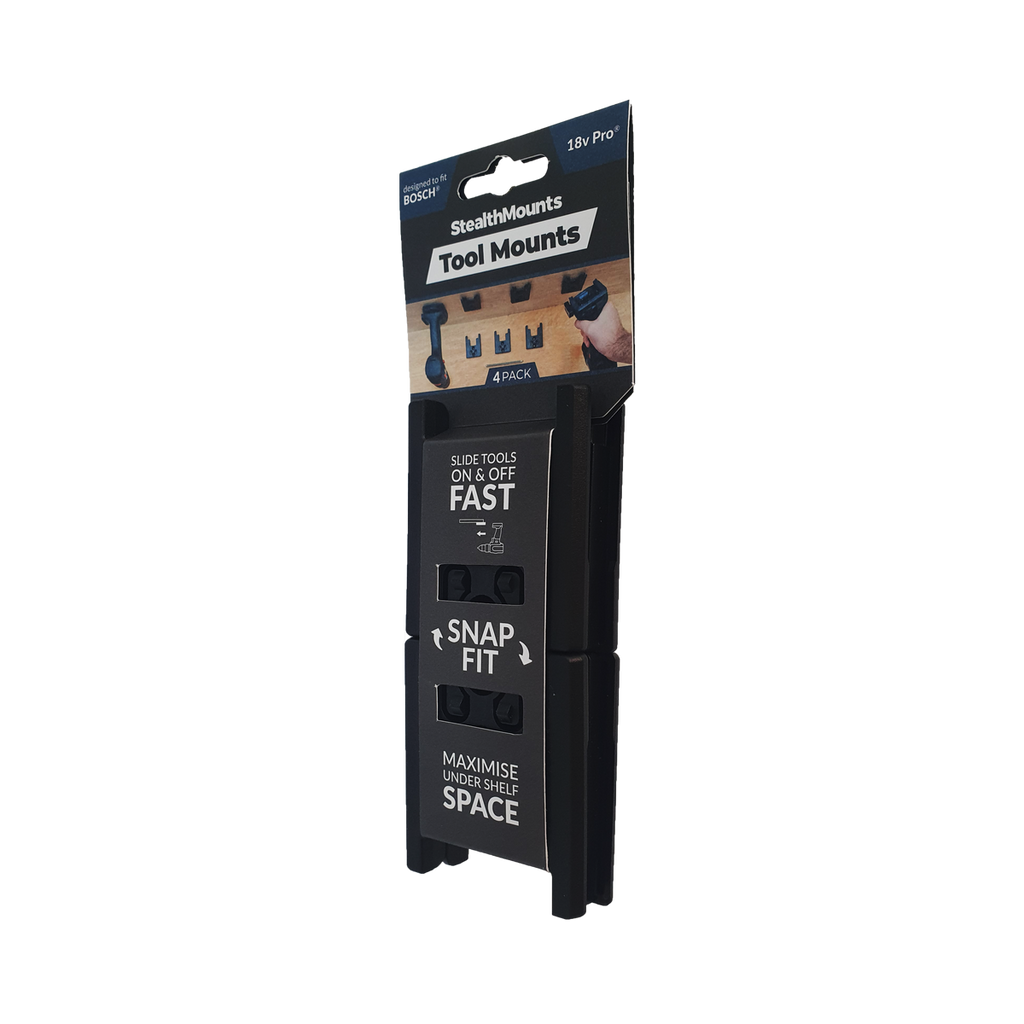  StealthMounts Supports De Machines Bosch 18v 4-pack NOIR TM-BO18-BLK-4