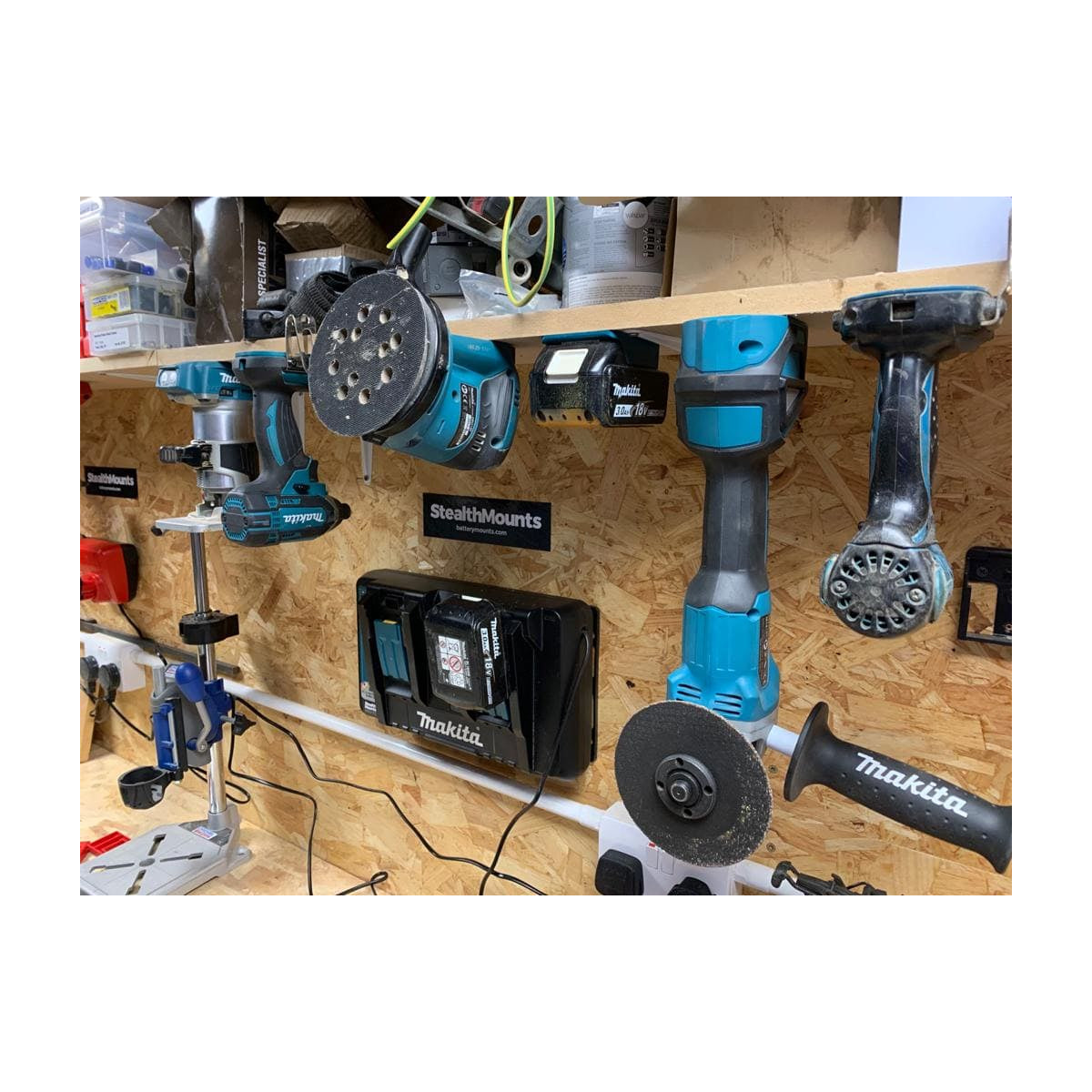  StealthMounts Supports De Machines Makita 18V LXT 4-pack Bleu TM-MK18-BLU-4