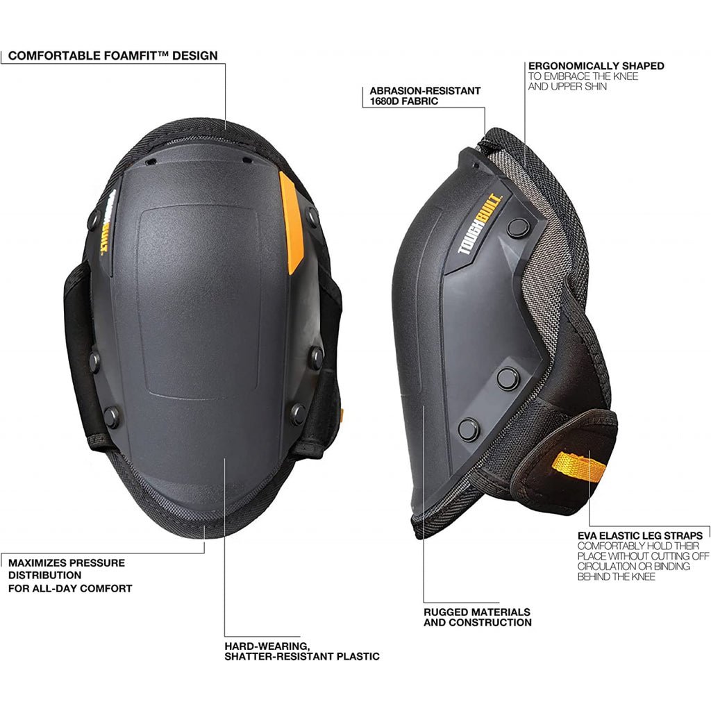  ToughBuilt Genouillères à Bascule Mousse FoamFit à Coque Rigide TB-KP-201R