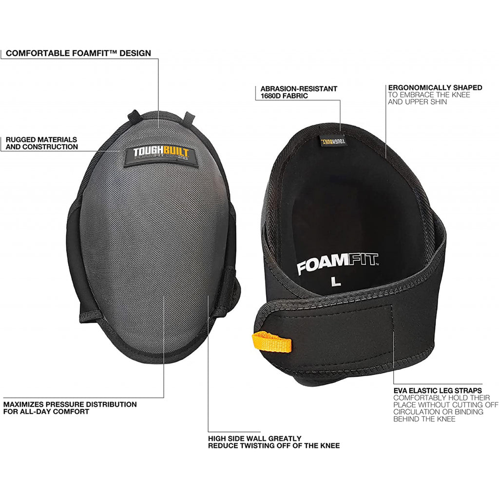  ToughBuilt Genouillères Mousse FoamFit TB-KP-2B