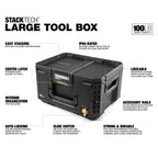  Toughbuilt Grand Coffre à Outils StackTech TB-B1-B-50