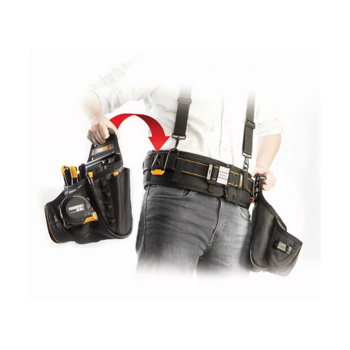  Toughbuilt Kit Ceinture Et Poche à Outils Avec Organisateur Mural (TB-CT-153-11)