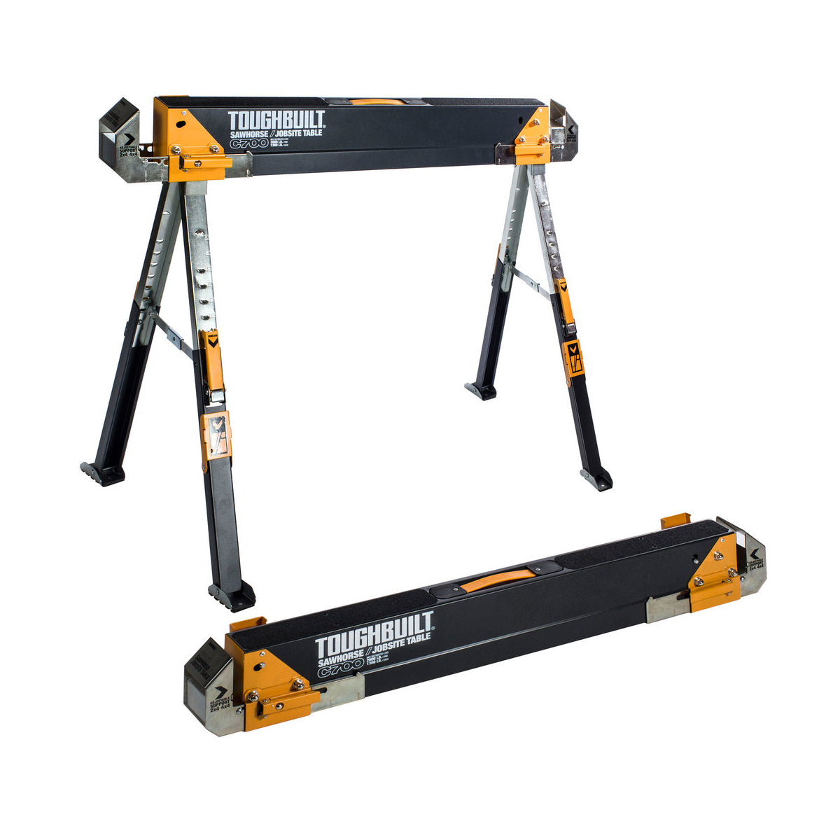  Toughbuilt Pack De 2 Tréteaux-table De Chantier C700