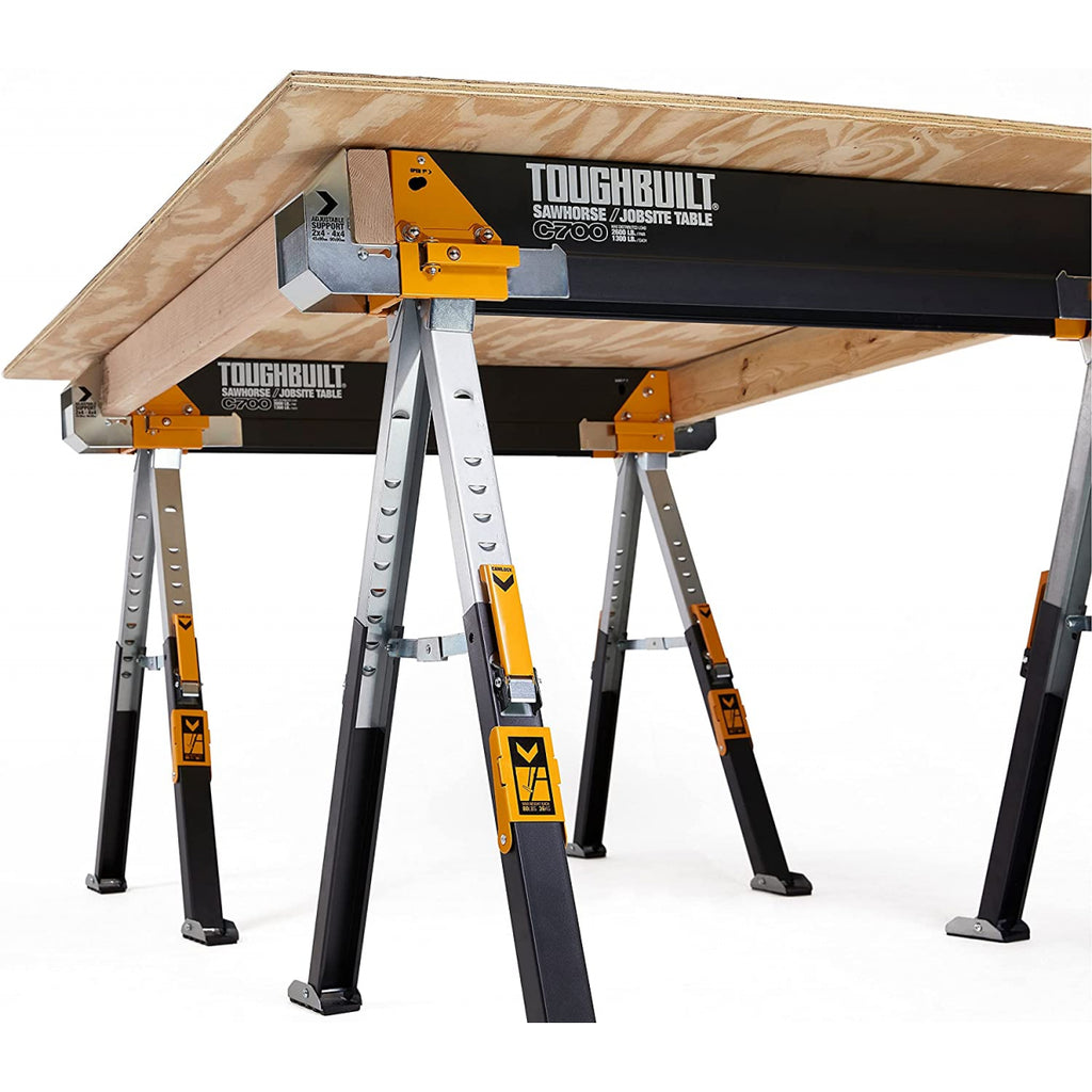  Toughbuilt Pack De 2 Tréteaux-table De Chantier C700