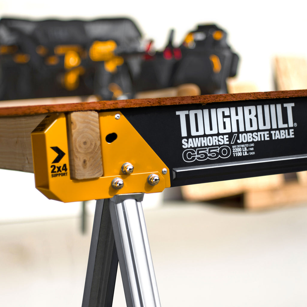  Toughbuilt Pack De 2 Tréteaux-table De Chantier C550