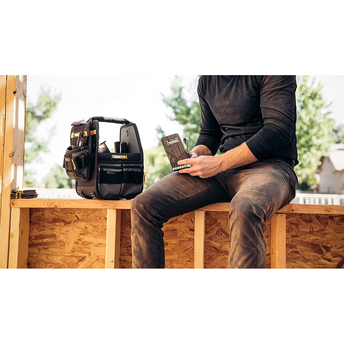  Toughbuilt Panier Porte-outils 20cm Avec Poche à Outils ClipTech TB-CT-180-8