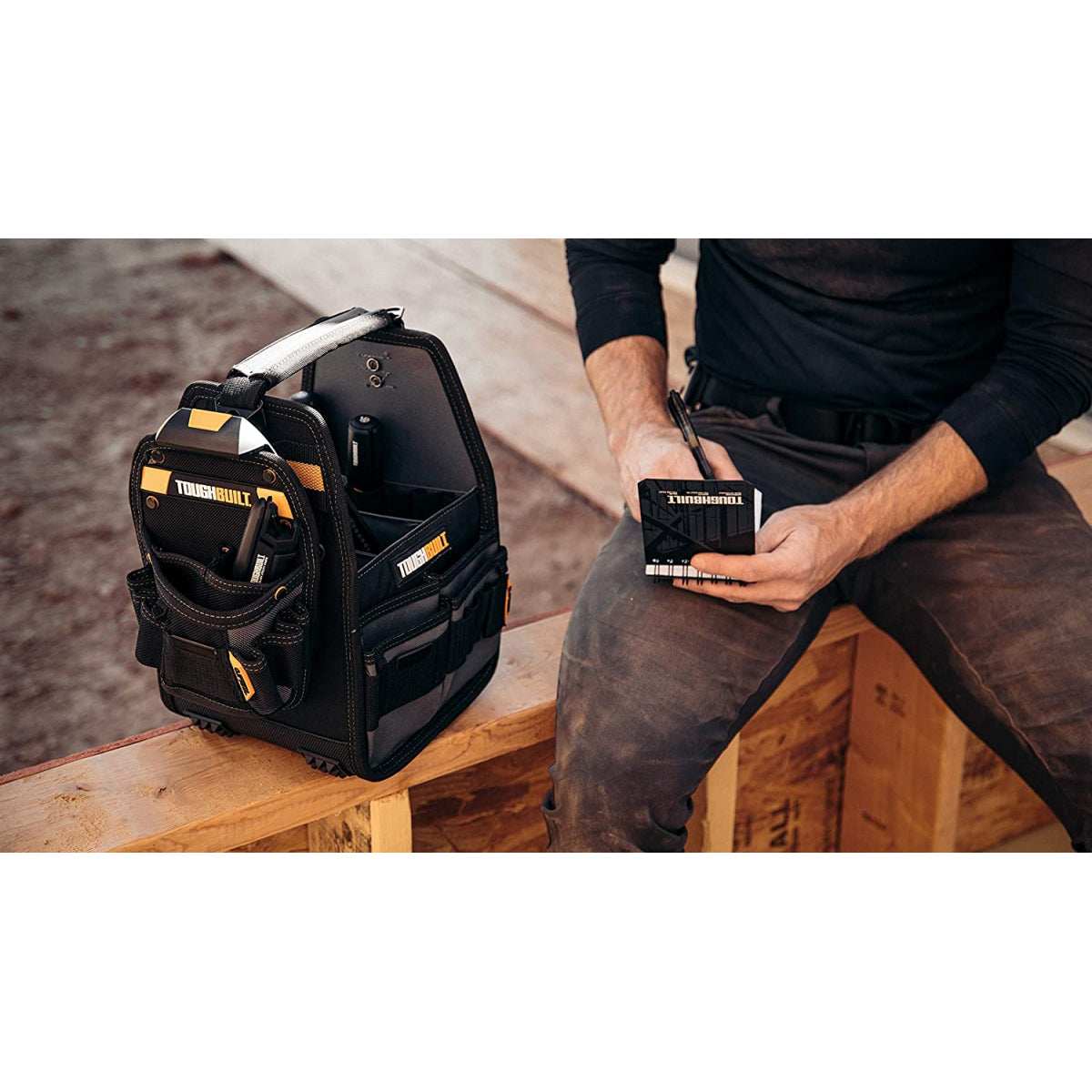  Toughbuilt Panier Porte-outils 20cm Avec Poche à Outils ClipTech TB-CT-180-8