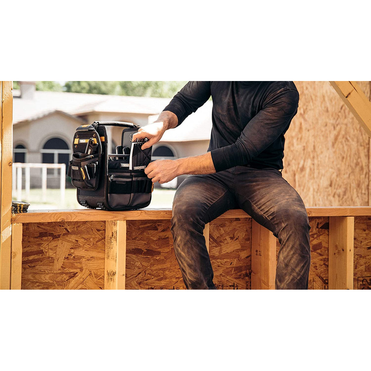  Toughbuilt Panier Porte-outils 20cm Avec Poche à Outils ClipTech TB-CT-180-8