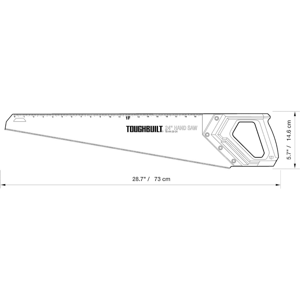  Toughbuilt Scie égoïne à Main 600mm TB-H4-20-24